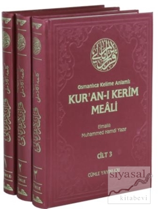 Osmanlıca Kelime Anlamlı Kur'an-ı Kerim Meali (3 Cilt Takım) (Ciltli) 