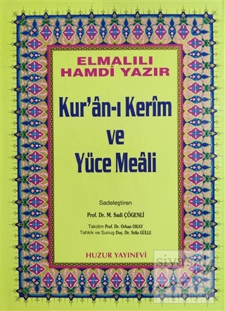 Rahle Boy Kur'an-ı Kerim ve Yüce Meali (Hafız Osman Hattı) (Ciltli) El