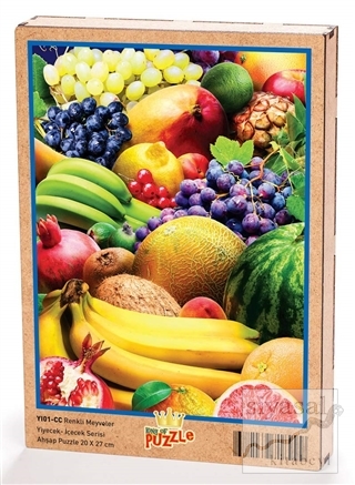 Renkli Meyveler Ahşap Puzzle 204 Parça (YI01-CC) Kolektif