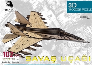 Savaş Uçağı Ahşap 3D Wooden Puzzle