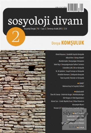 Sosyoloji Divanı Sayı : 2 Temmuz-Aralık 2013 Kolektif