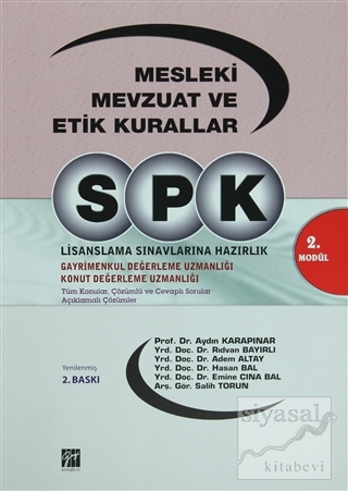 SPK 2. Modül - Mesleki Mevzuat ve Etik Kurallar Aydın Karapınar