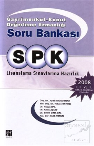 SPK Gayrimenkul-Konut Değerleme Uzmanlığı Soru Bankası Aydın Karapınar
