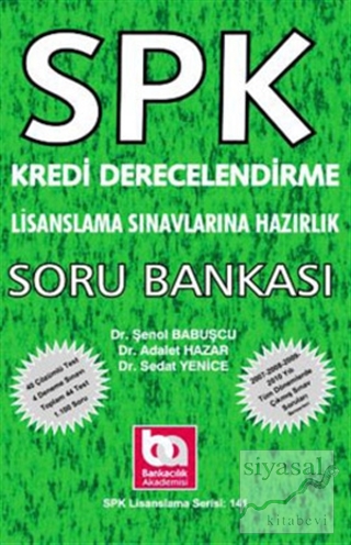 SPK Kredi Derecelendirme Uzmanlığı Soru Bankası Sedat Yenigün