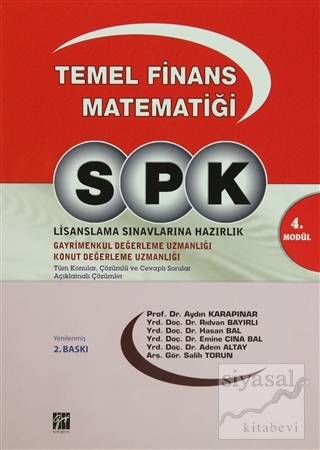 SPK Temel Finans Matematiği - 4. Modül Aydın Karapınar