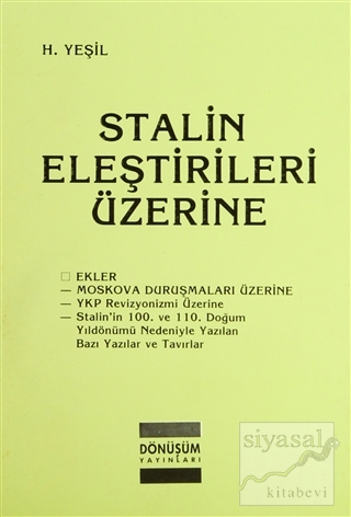 Stalin Eleştirileri Üzerine H. Yeşil