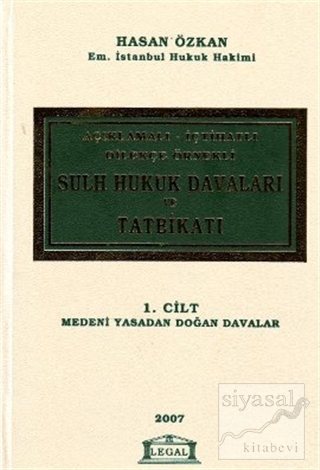 Sulh Hukuk Davaları ve Tatbikatı (2 Cilt Takım) (Ciltli) Hasan Özkan