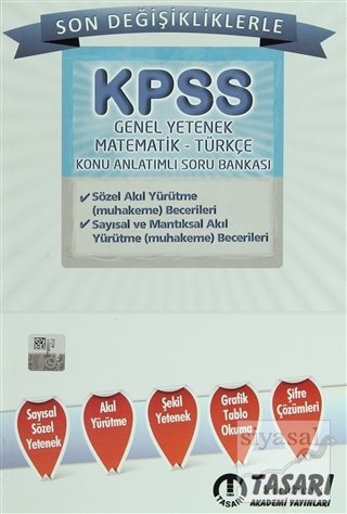 Tasarı Akademi KPSS Genel Yetenek Son Değişikliklerle Matematik-Türkçe