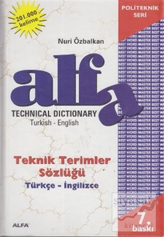 Technical Dictionary Teknik Terimler Sözlüğü Turkish - English / Türkç