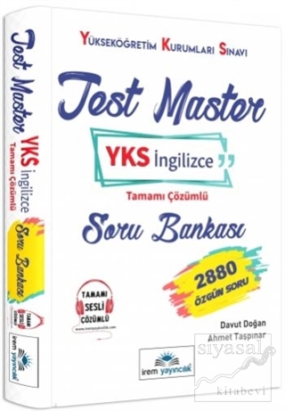 Test Master YKS İngilizce Tamamı Çözümlü Soru Bankası Davut Doğan