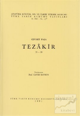 Tezakir 21-39 Ahmet Cevdet Paşa