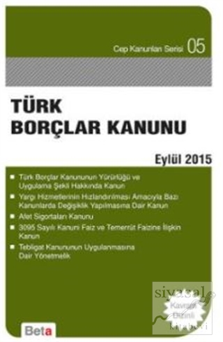 Türk Borçlar Kanunu (Eylül 2015) Celal Ülgen
