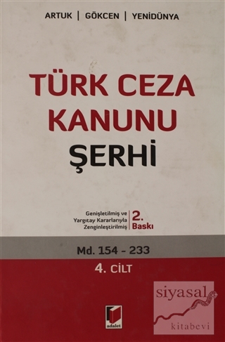 Türk Ceza Kanunu Şerhi 4. Cilt (Ciltli) Mehmet Emin Artuk