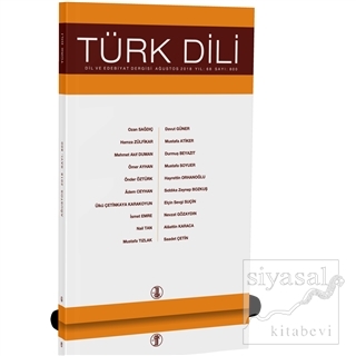 Türk Dili Dergisi Ağustos 2018 Yıl: 68 Sayı: 800 Kolektif