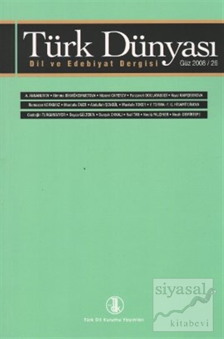 Türk Dünyası Dil ve Edebiyat Dergisi Sayı: 26 Kolektif