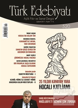 Türk Edebiyatı Dergisi Sayı : 520 Şubat 2017 Kolektif