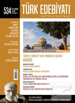 Türk Edebiyatı Dergisi Sayı : 534 Nisan 2018 Kolektif
