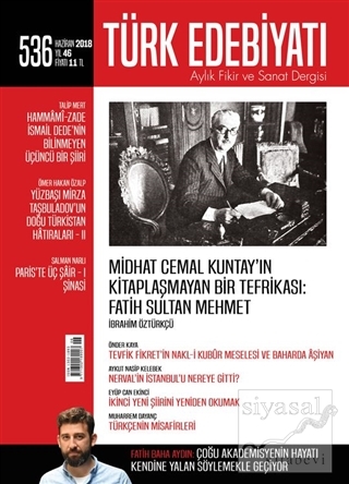 Türk Edebiyatı Dergisi Sayı : 536 Haziran 2018 Kolektif