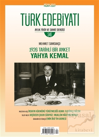Türk Edebiyatı Dergisi Sayı: 546 Nisan 2019 Kolektif