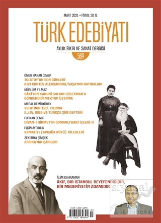 Türk Edebiyatı Dergisi Sayı: 569 Mart 2021 Kolektif