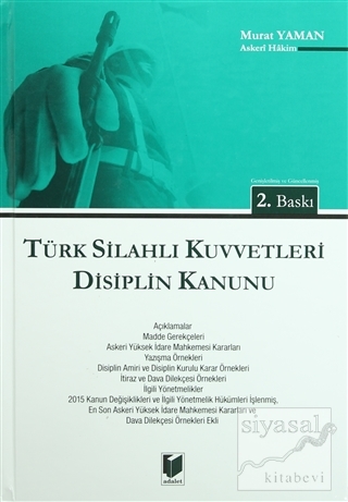 Türk Silahlı Kuvvetleri Disiplin Kanunu (Ciltli) Murat Yaman