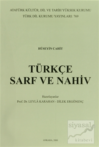 Türkçe Sarf ve Nahiv Hüseyin Cahit