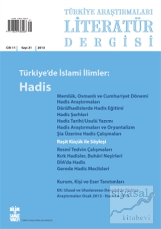 Türkiye Araştırmaları Literatür Dergisi Cilt 11 Sayı: 21 Kolektif