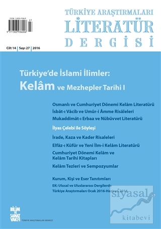 Türkiye Araştırmaları Literatür Dergisi Cilt 14 Sayı: 27 Kolektif