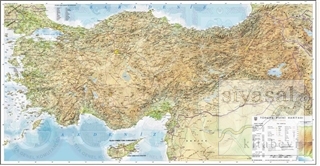 Türkiye Fiziki Haritası Duvar Halısı
