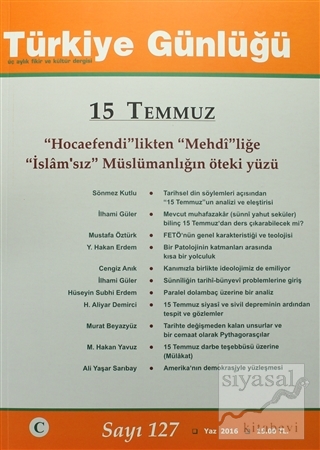 Türkiye Günlüğü Dergisi Sayı : 127 Yaz 2016 Kolektif