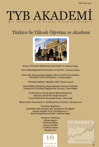 TYB Akademi Dergisi Sayı: 16 Ocak 2016 Kolektif