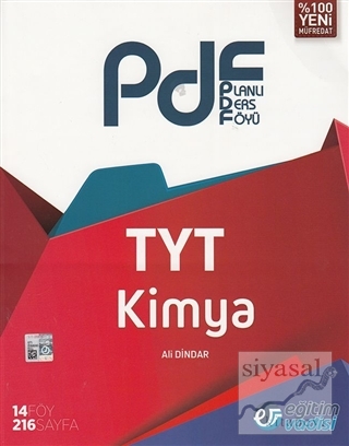TYT Kimya PDF Planlı Ders Föyü Ali Dindar