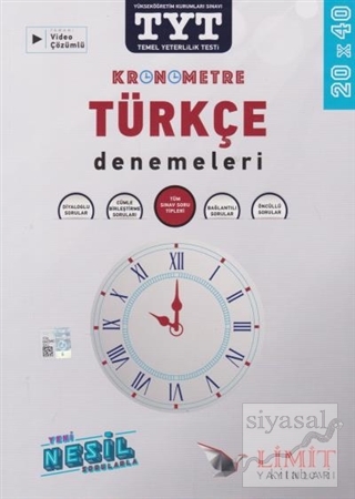 TYT Kronometre Türkçe 20x40 Denemeleri 2020 Kolektif
