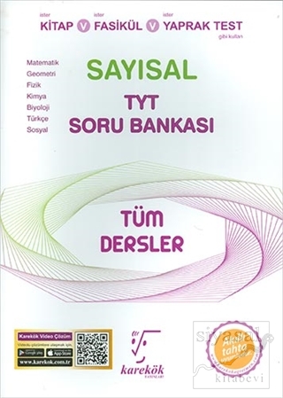 TYT Sayısal Tüm Dersler Soru Bankası Murat Kalelioğlu
