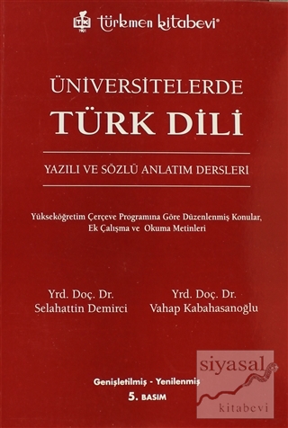 Üniversitelerde Türk Dili Vahap Kabahasanoğlu
