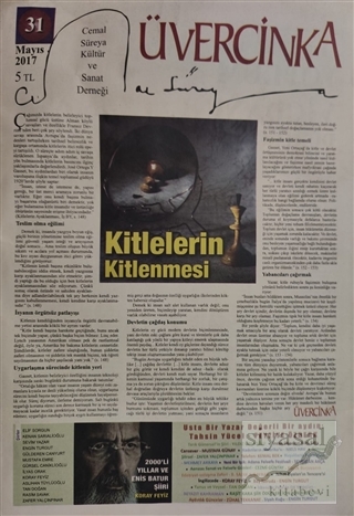 Üvercinka Dergisi Sayı : 31 Mayıs 2017