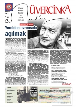Üvercinka Dergisi Sayı : 38 Aralık 2017