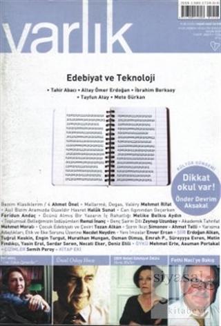 Varlık Aylık Edebiyat ve Kültür Dergisi Sayı: 1226 - Kasım 2009 Kolekt
