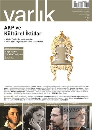 Varlık Aylık Edebiyat ve Kültür Dergisi Sayı : 1320 - Eylül 2017 Kolek