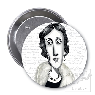 Virginia Woolf (Karikatür) - Rozet