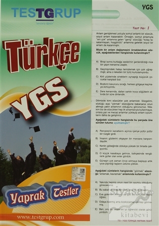 YGS Türkçe Yaprak Testler Kolektif
