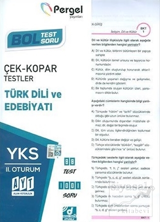 YKS 2. Oturum Türk Dili ve Edebiyatı Çek Kopar Testler Kolektif