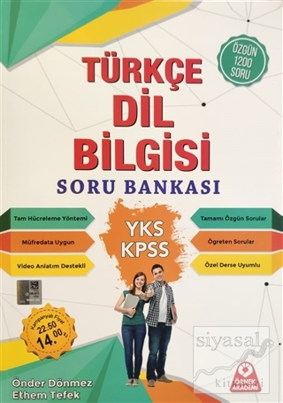 YKS KPSS Türkçe Dil Bilgisi Soru Bankası Önder Dönmez