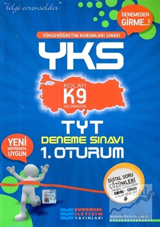 YKS TYT 1. Oturum K9 Deneme Sınavları Kolektif