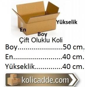 Çift Oluklu Koli 50x40x40 cm.