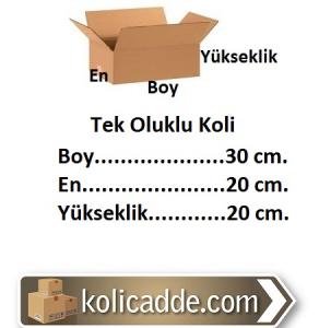Oluklu Ambalaj Kolisi 30x20x20 cm.