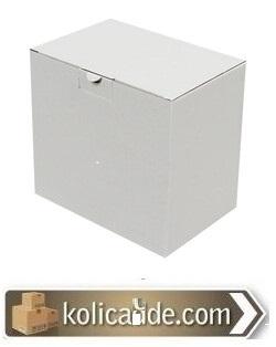 Beyaz Kilitli Karton Kutu 21X14X19,5 cm.