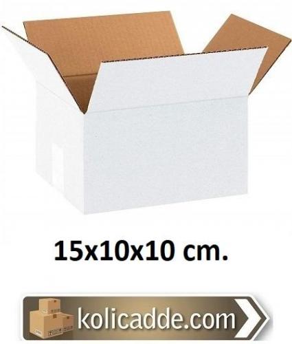 Tek Oluklu Beyaz Kutu 15x10x10 cm.