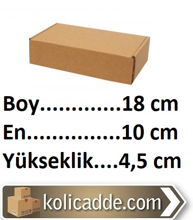 Kilitli Karton Kutu 18x10x4,5 cm.