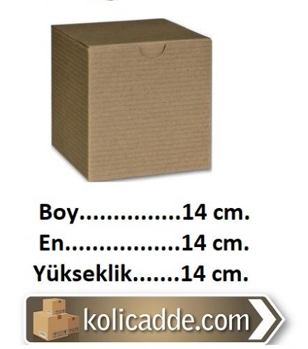 Kilitli Küp Karton Kutu 14x14x14 cm.